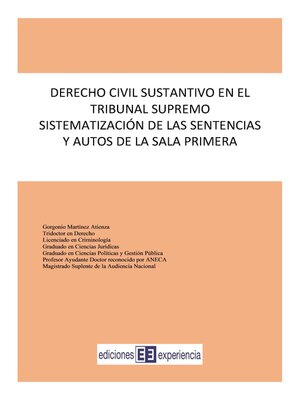 cover image of Derecho Civil Sustantivo en el Tribunal Supremo